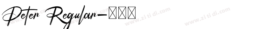 Peter Regular字体转换